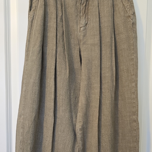 Free People Calla Linen Blend Pleated Trouser Pants. Size 0 - Picture 5 of 16